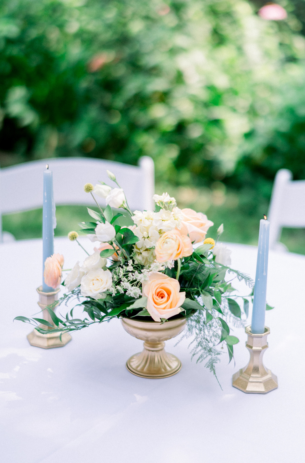 Soft Romantic Reception Centerpiece