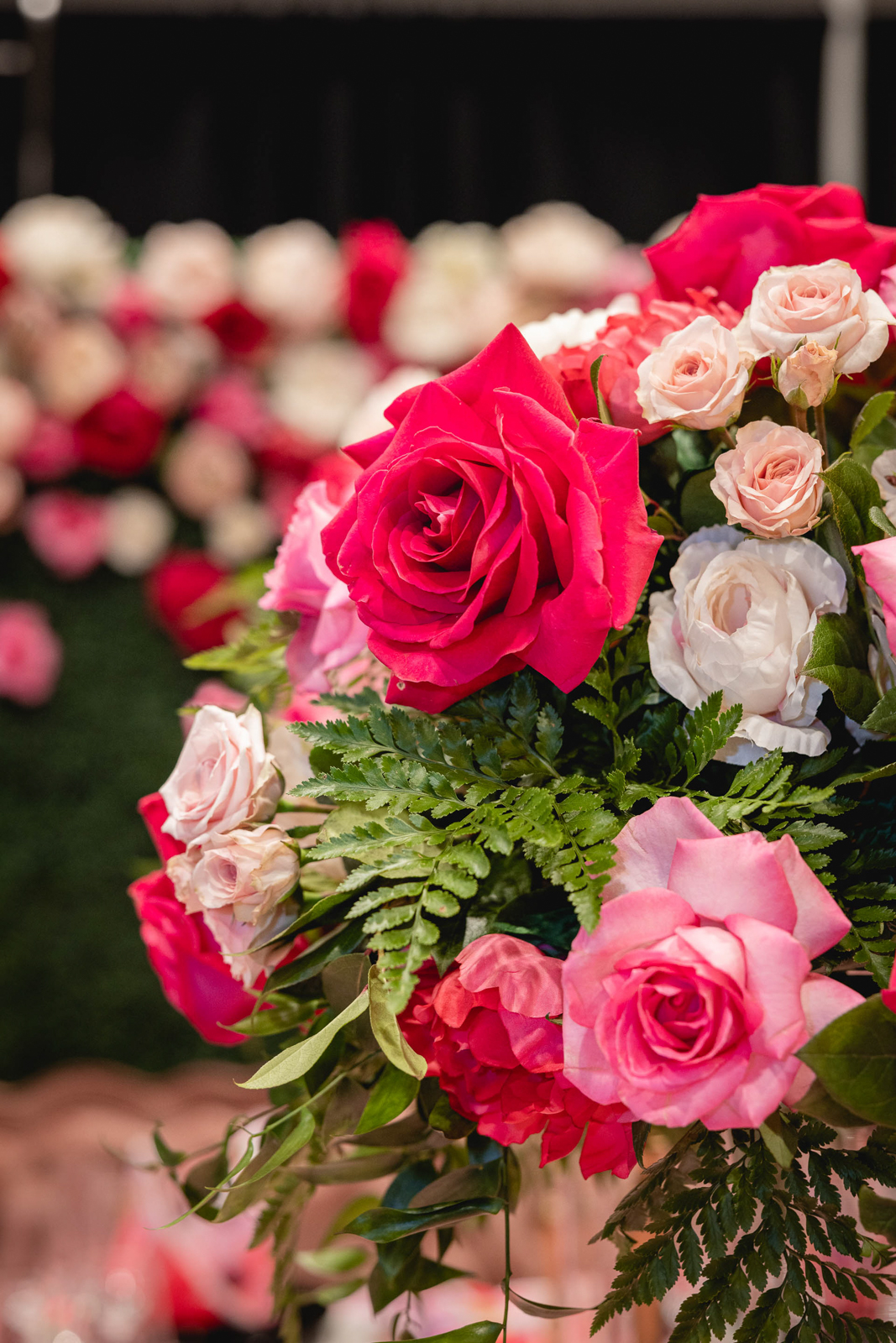 Modern Romantic Bright Bold Floral Centerpiece
