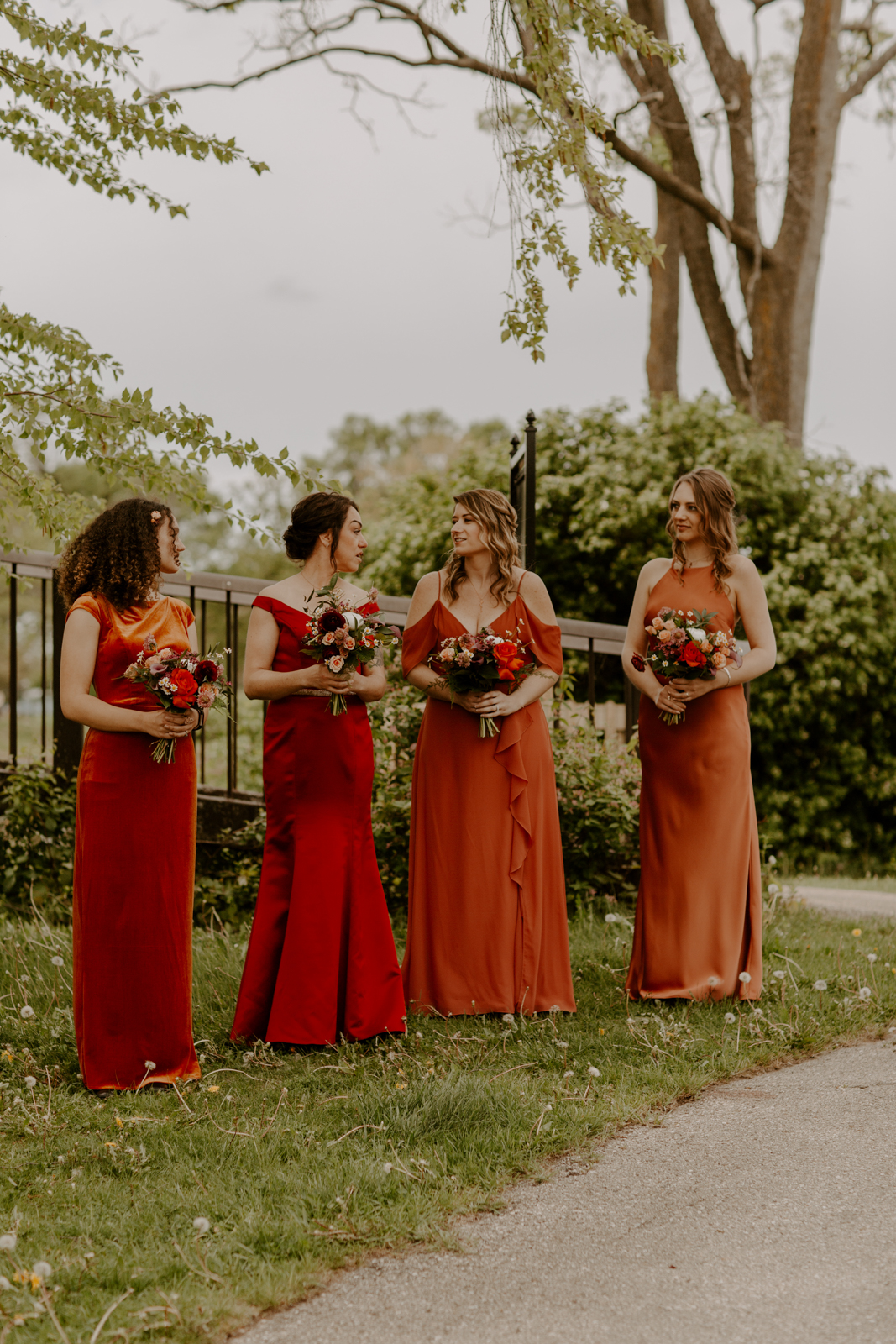 Rust Bridesmaid Dresses