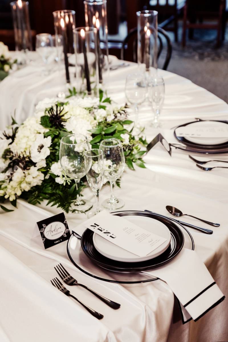 A TIMELESS CANDLELIT BLACK-TIE WEDDING DESIGN AT BLANCHARD HALL IN ...