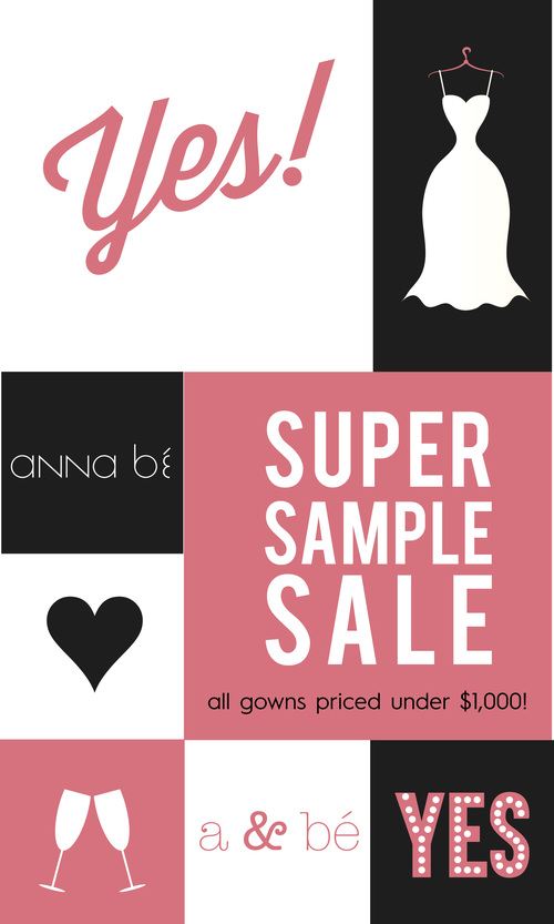 dual sample sale, two bridal boutiques, all dresses priced under $1,000