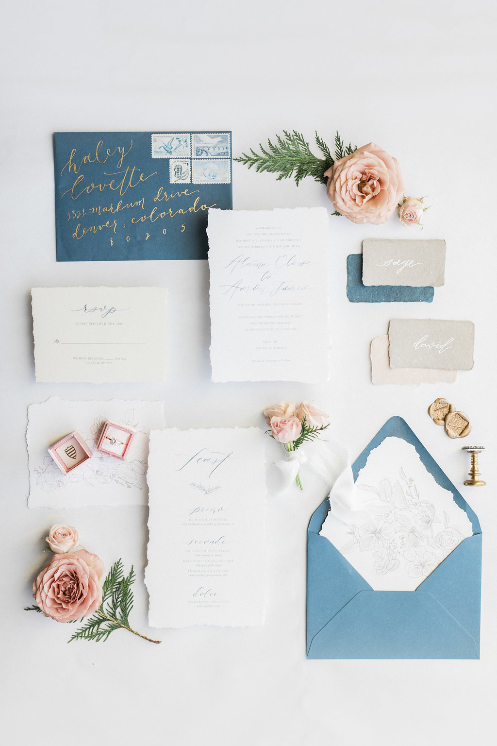 Romantic Pastel Wedding Invitations
