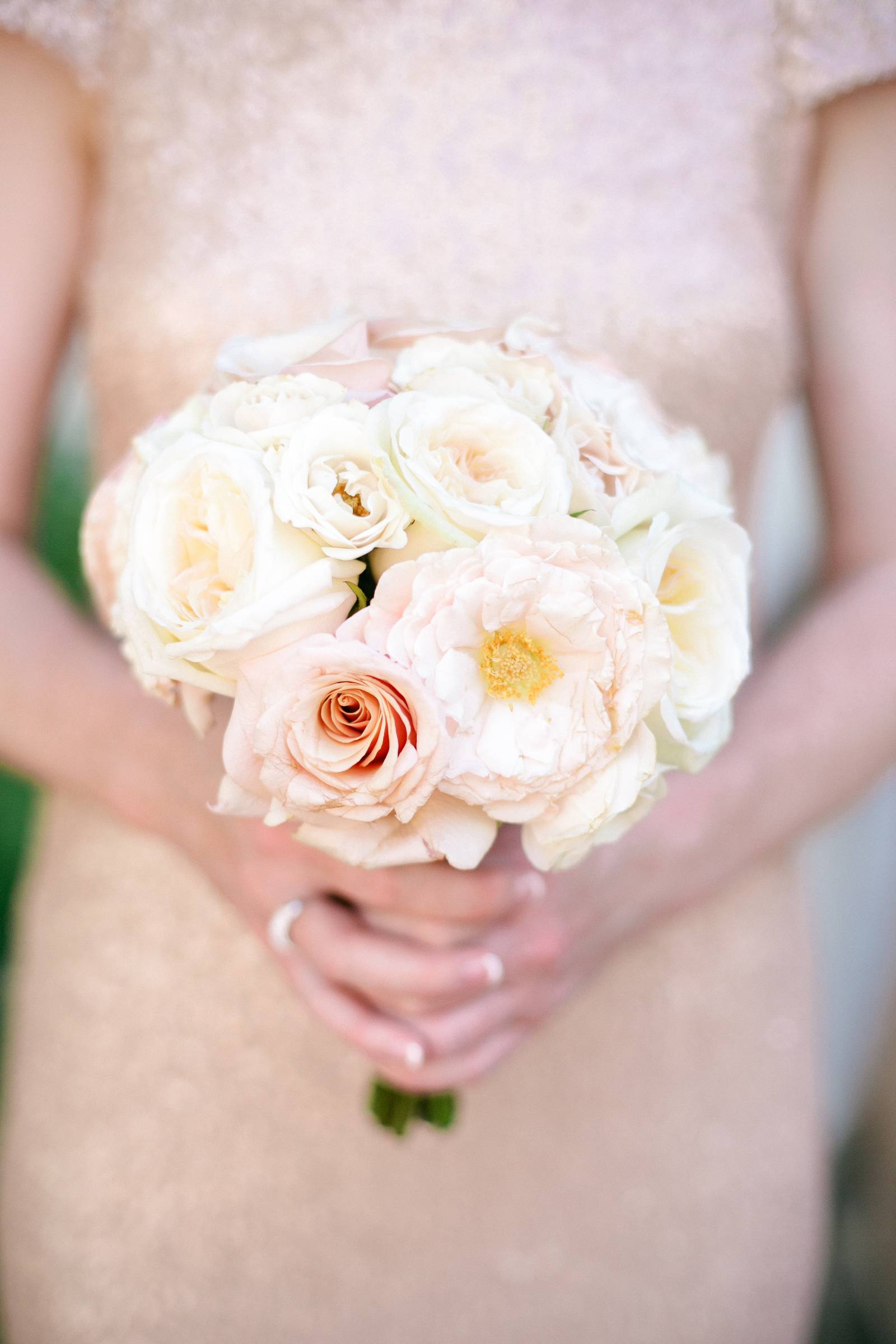 Bridesmaid Bouquet Pink and White