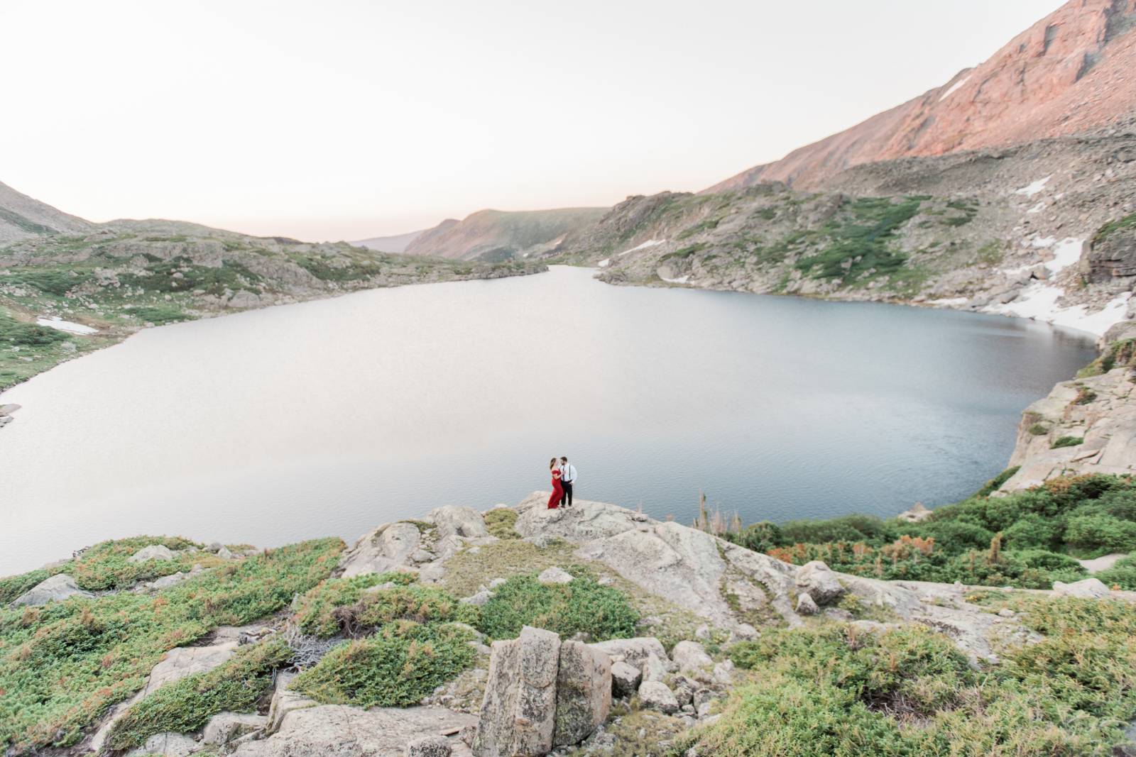 Alpine Lake Mountain Engagement