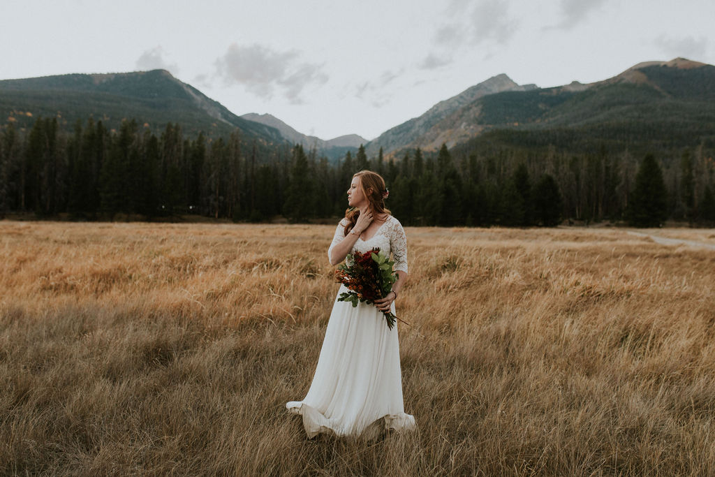 Bridal Session in Rocky Mountain National Park | Estes Park Photo Shoot