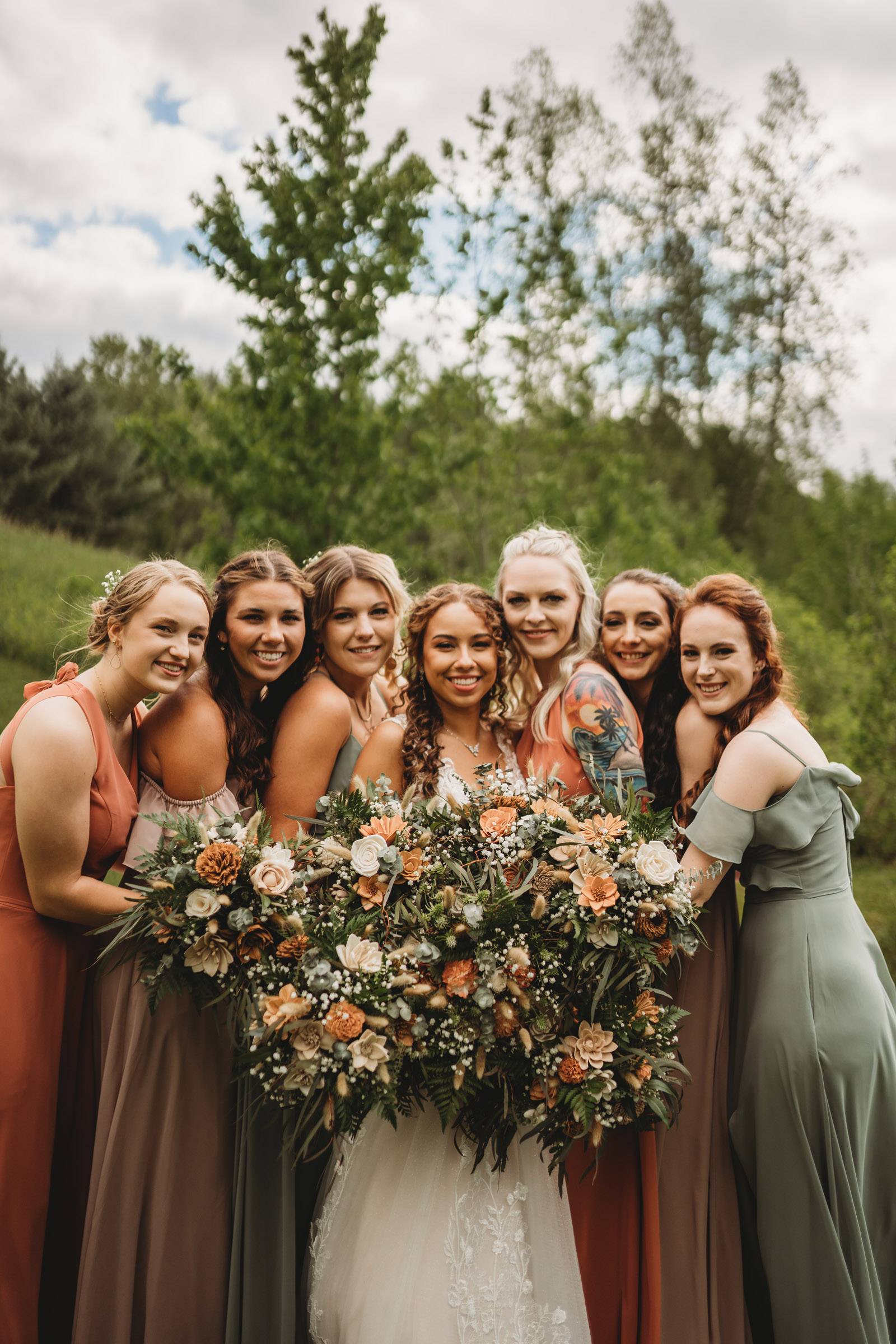 Natural Rustic Wedding Floral Arrangements