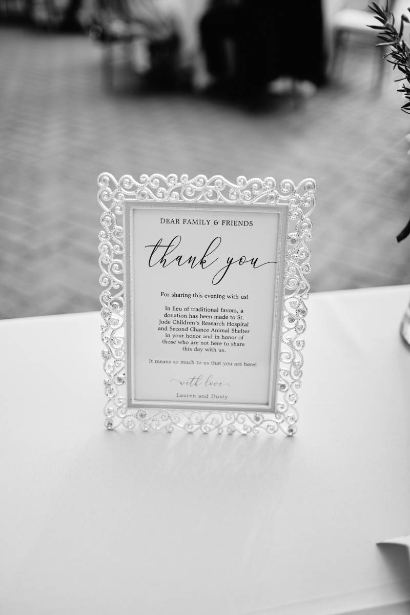in lieu of favors sign