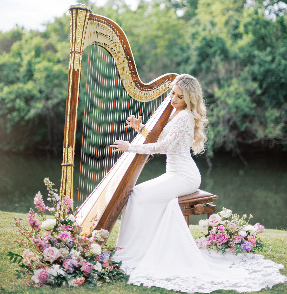 wedding ceremony harp