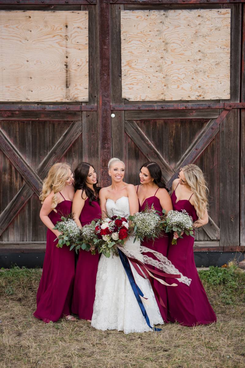 Modern Burgundy and Blue Wedding HannaReal Weddings