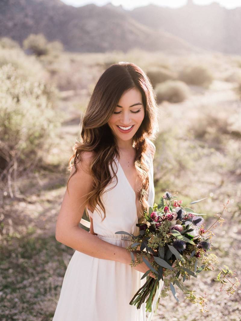 Sunset bridal shoot in the Sonoran Desert | Arizona Bridal Inspiration