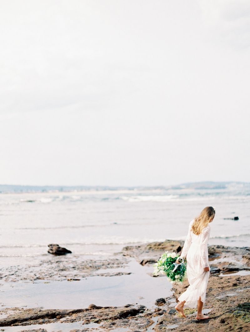 Bride at the coast