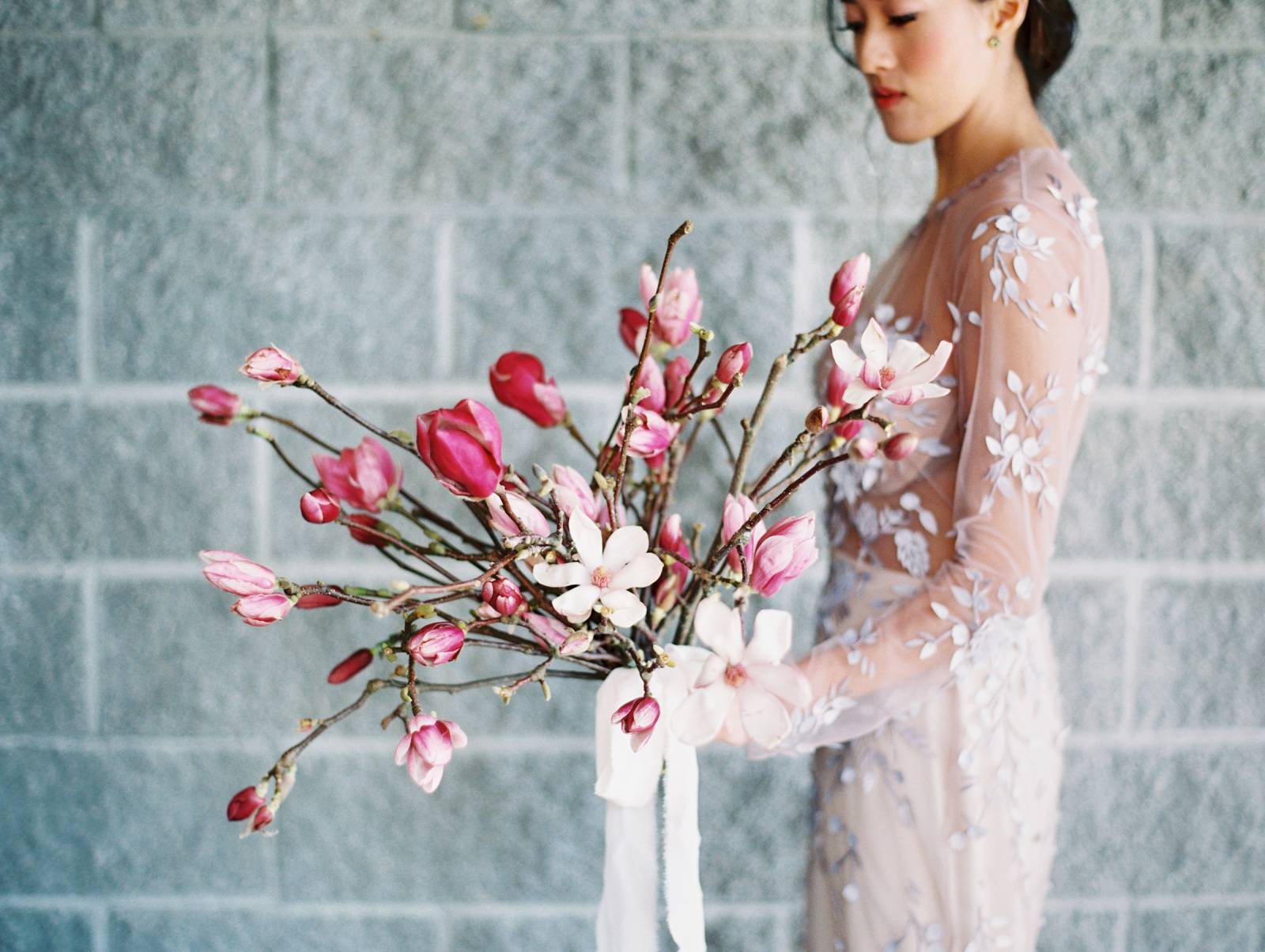 Modern spring wedding inspiration honouring the Magnolia bloom