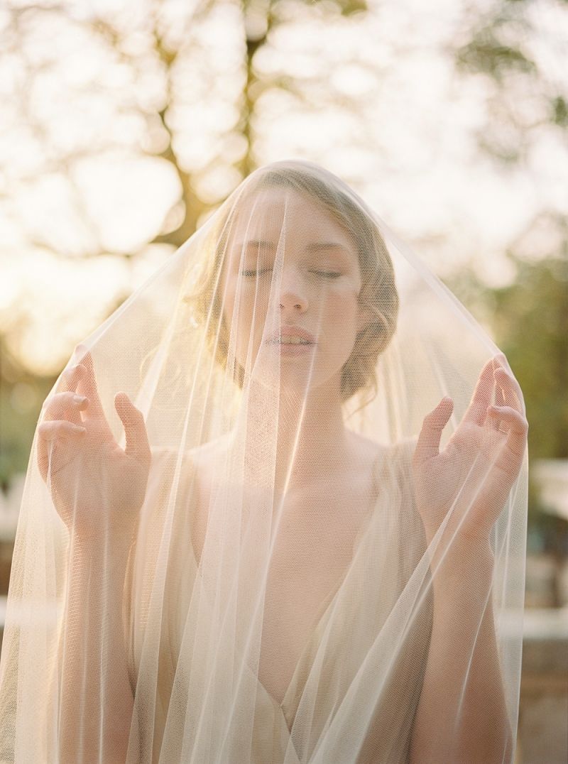 Bride under veil