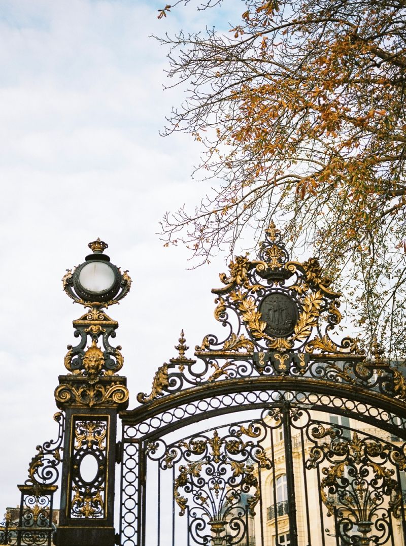 Ornate gold and black gates