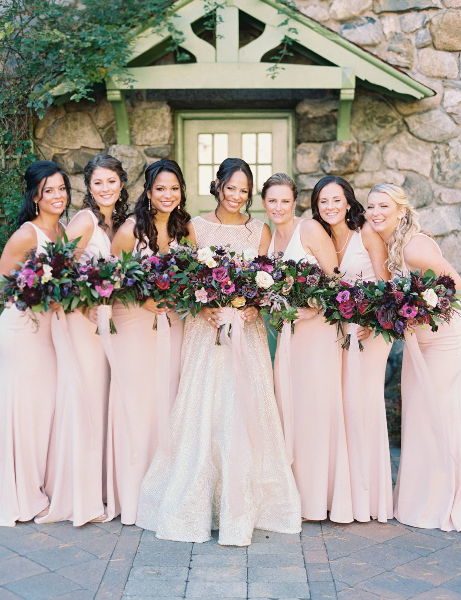 Moody and romantic Massachusetts mansion wedding with rich plum tones ...
