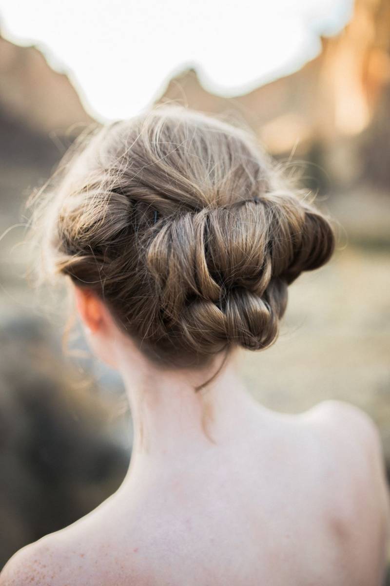 Bridal hair low bun