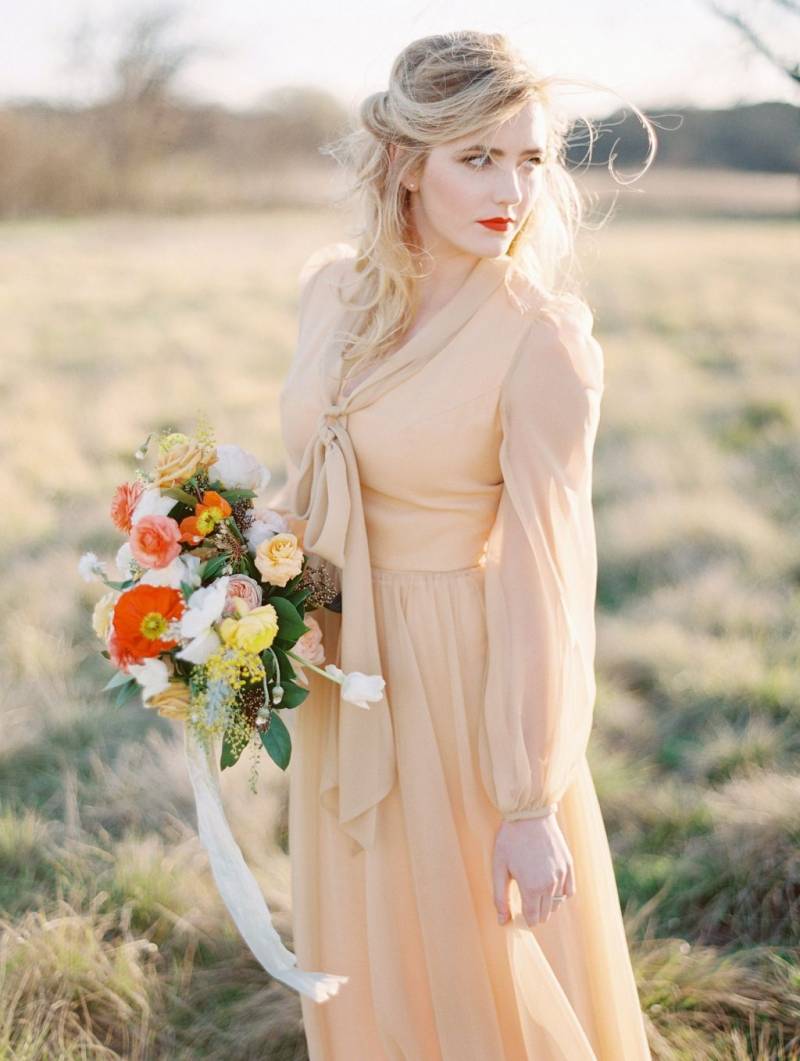 Peach Vintage dress