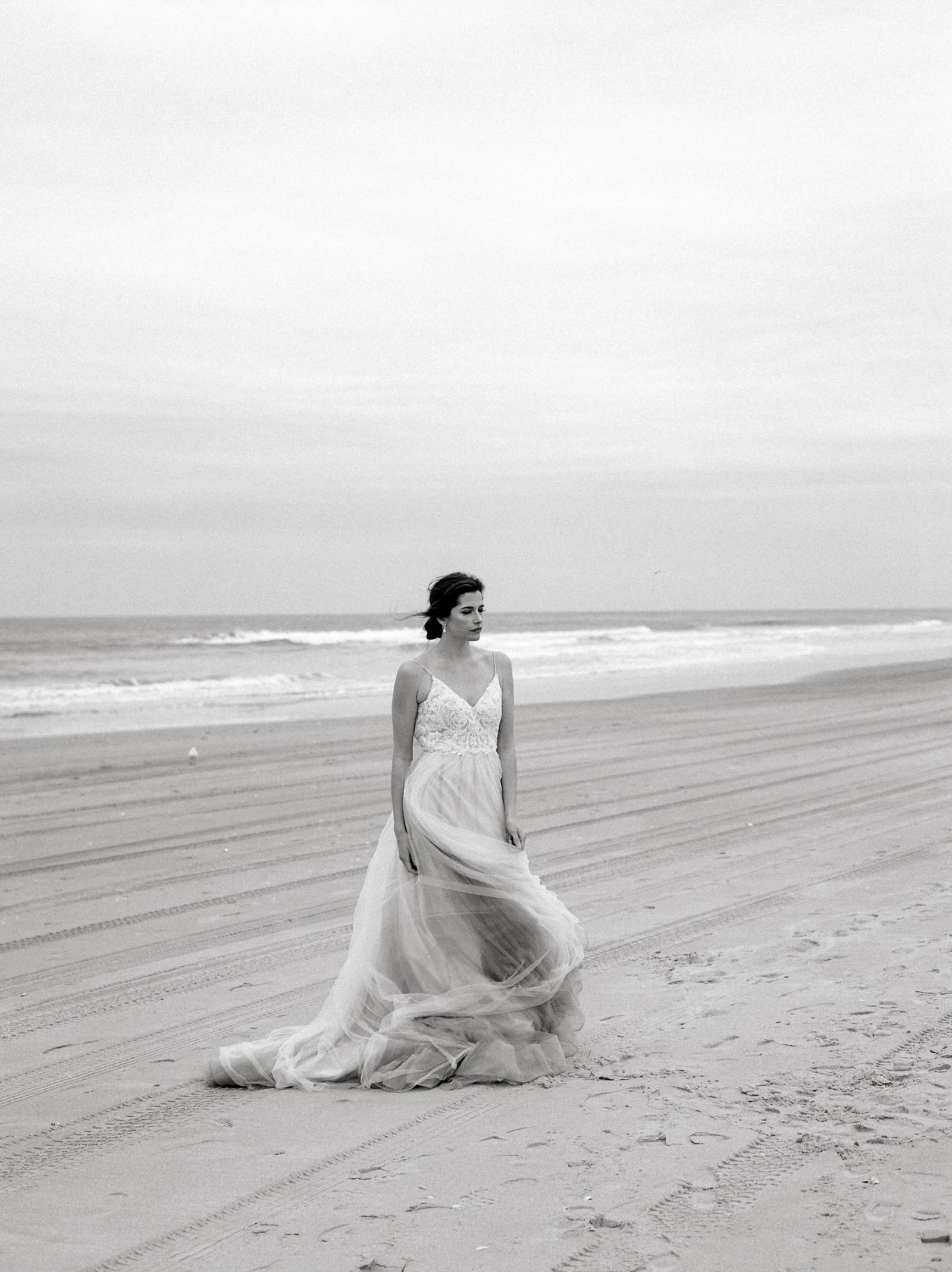 Windswept Atlantic Beach Bridal Shoot | North Carolina Wedding Inspiration