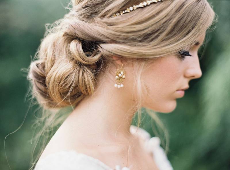 Relaxed bridal up do