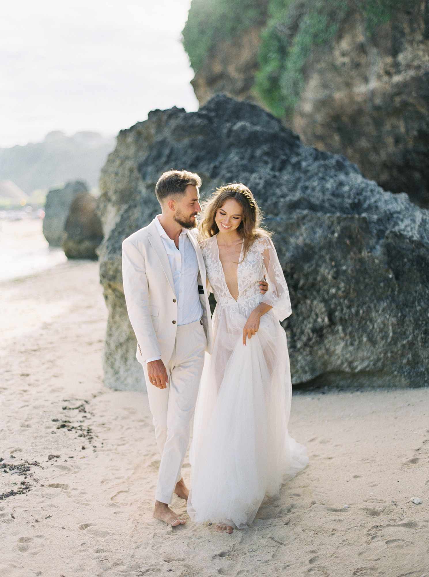 Colourful Modern Elegant Bali Beach Wedding Inspiration Bali