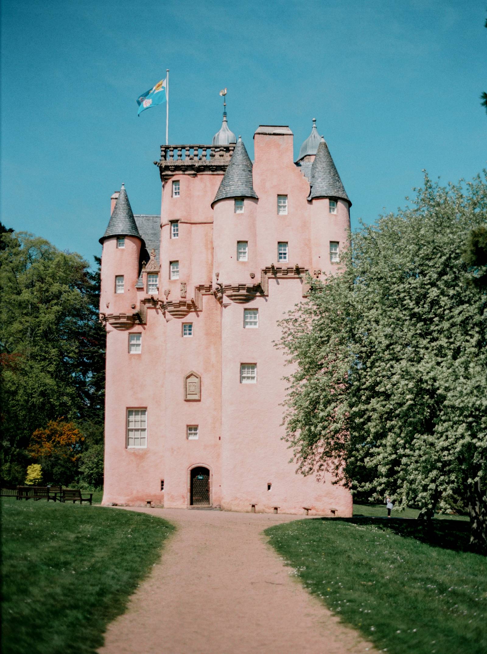 Craigievar Castle Pink Scottish Castle Art Print 