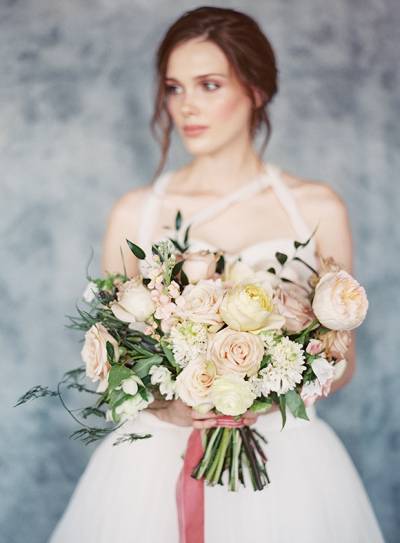 Pink Wedding Bouquet with Roses