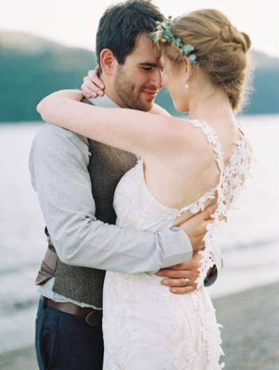 Elegant And Rustic Lakeside Wedding