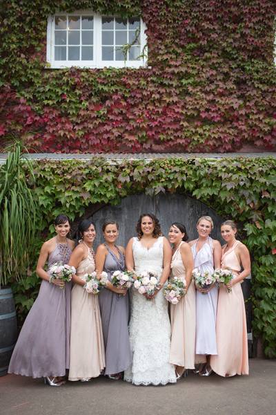 Peach & Lavender Waiheke Island Vineyard Wedding