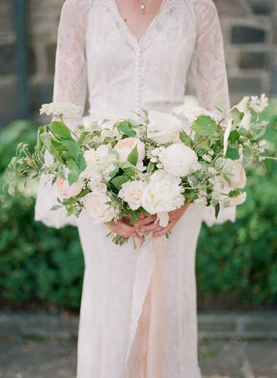 Romantic Wedding Inspiration In Peach And Ivory
