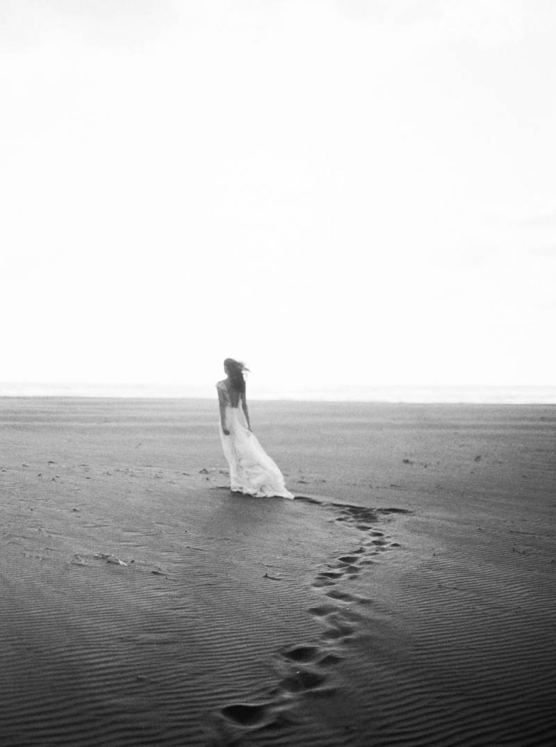 Windswept Bridals on a New Zealand beach | Auckland Photo Shoot