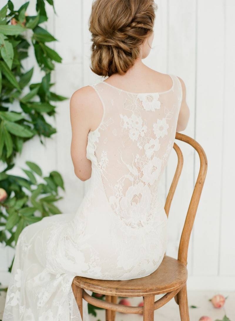 Lace back Wedding dress