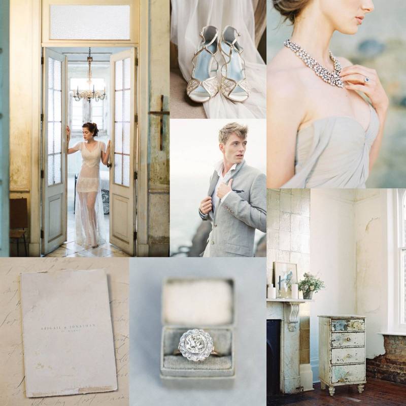 Blue and Gold Inspiration Board