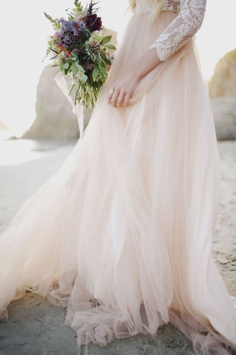 Southern California Whimsical Peach Bridal Inspiration | California ...