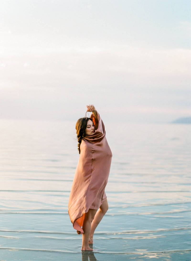 Serene dreamlike boudoir photos on Great Salt Lake | Utah Boudoir