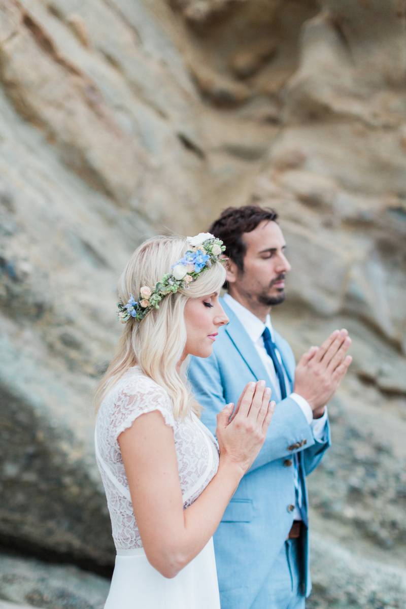 Stormy 10 year Vow Renewal on Laguna beach California 