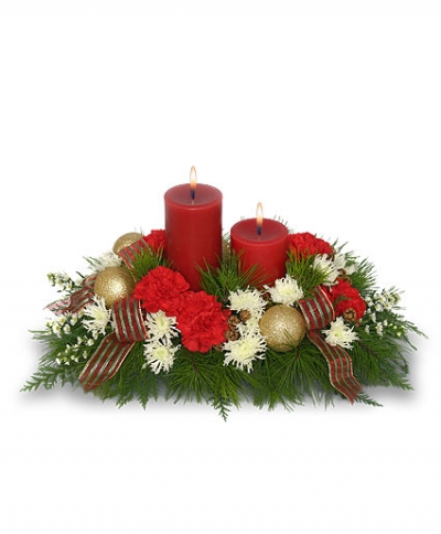 Christmas By Candlelight - Christmas Flowers by In Full Bloom Winnipeg