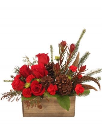 Country Christmas Box - Christmas Flowers by In Full Bloom Winnipeg