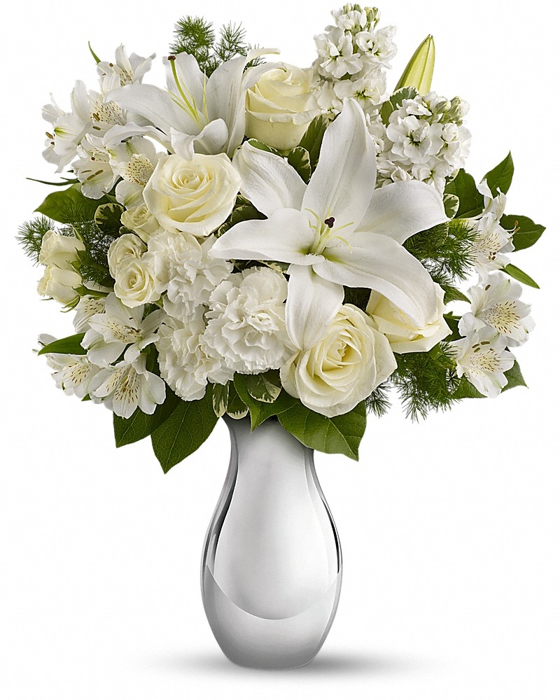 Shimmering White Bouquet  - Love & Romance Flowers by In Full Bloom Winnipeg