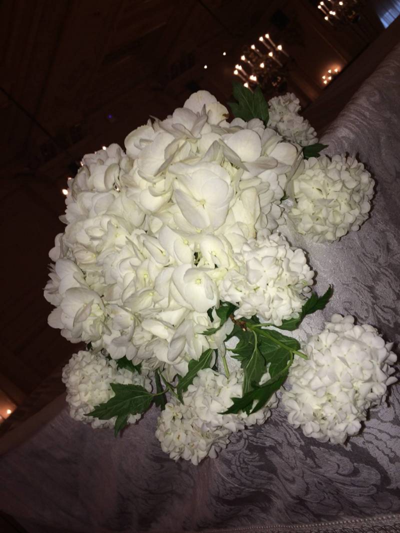 Classic White Wedding Flowers Decoration by In Full Bloom Winnipeg