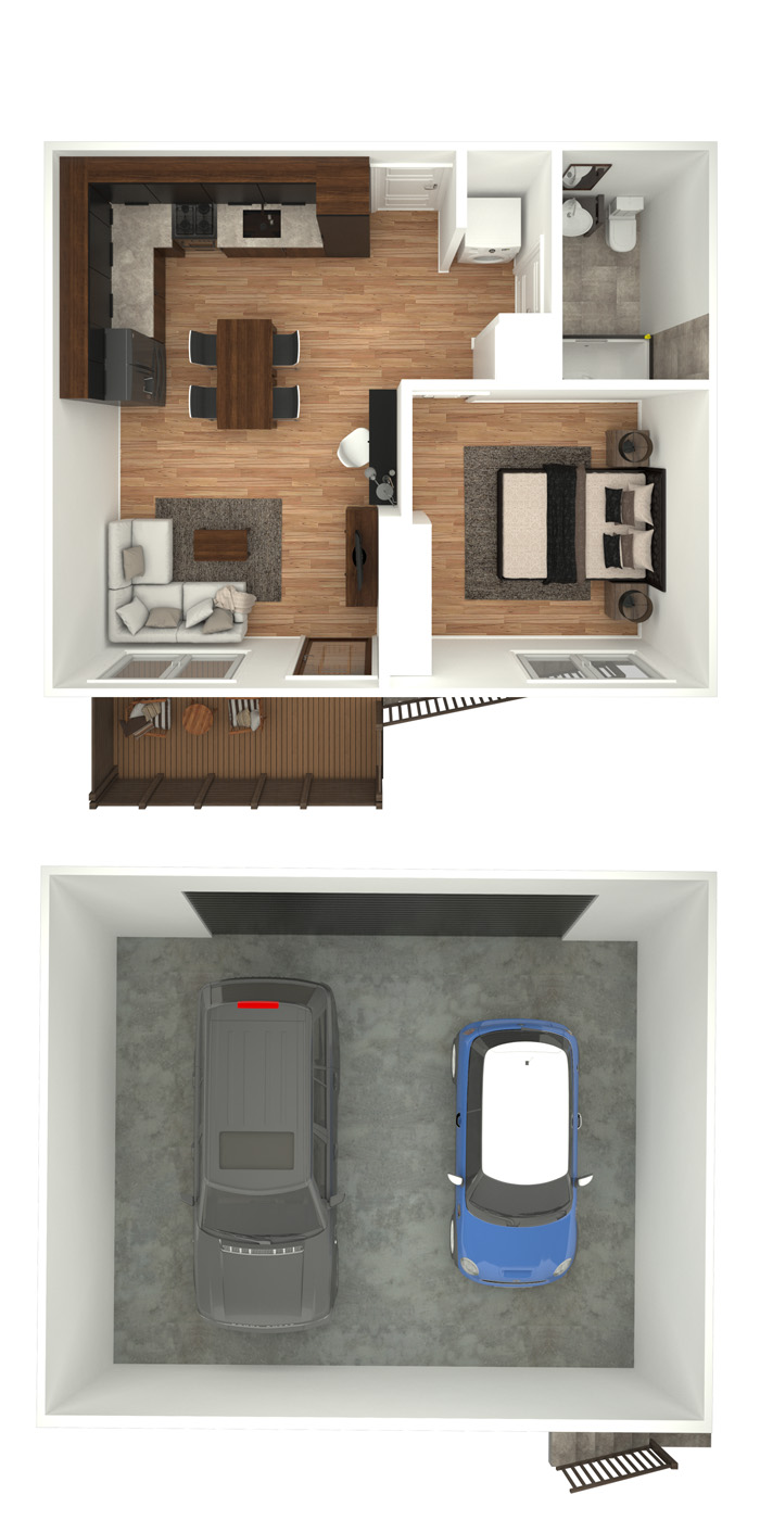 Residential Floor Plans Garage Suites