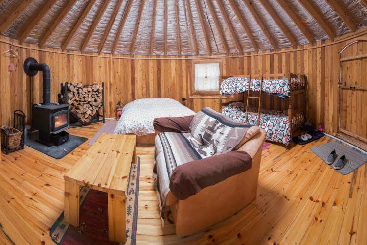 Cedar Yurt at Cabot Shores Wilderness Restort