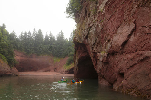 Sea Caves, St. Martins, Fundy, Red Rock Adventure, Kayak