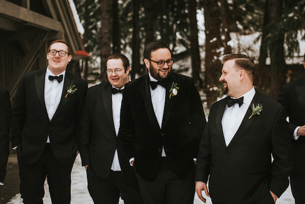 Sparkly + Romantic Winter Wedding In The Woods