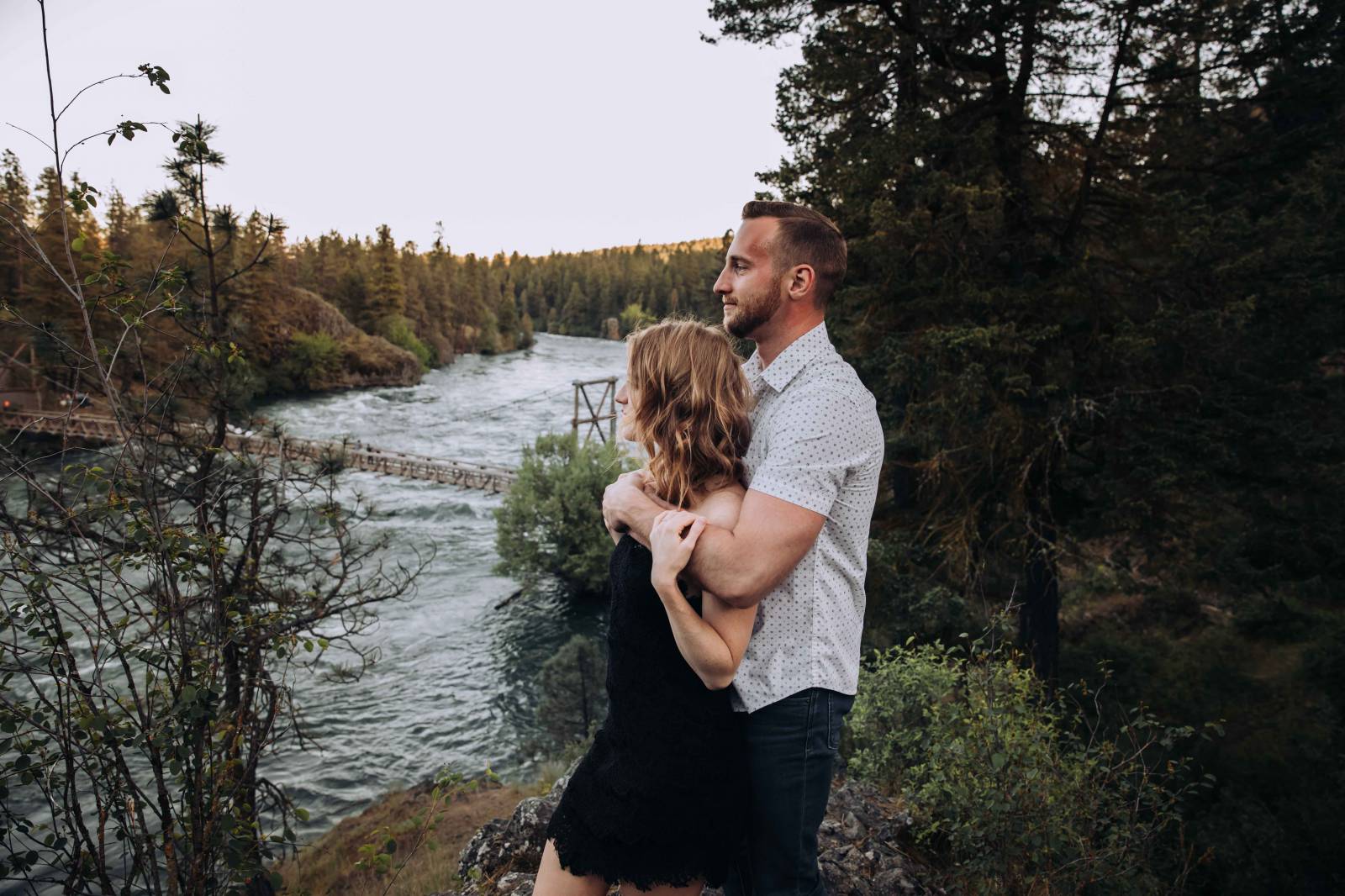 Stylish Riverside Engagement At Bowl And Pitcher on Apple Brides