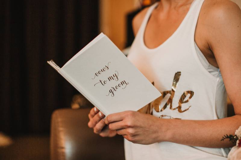 Vows To My Groom Notebook | Central Washington University Wedding With The Sweetest Backstory on App