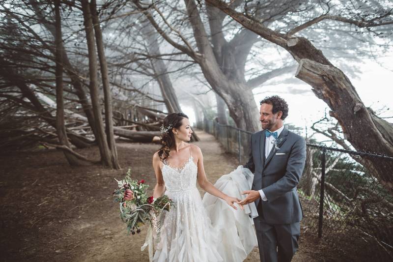 The Newly Married Couple In the Woods For Their Photoshoot | The Wedding Standard