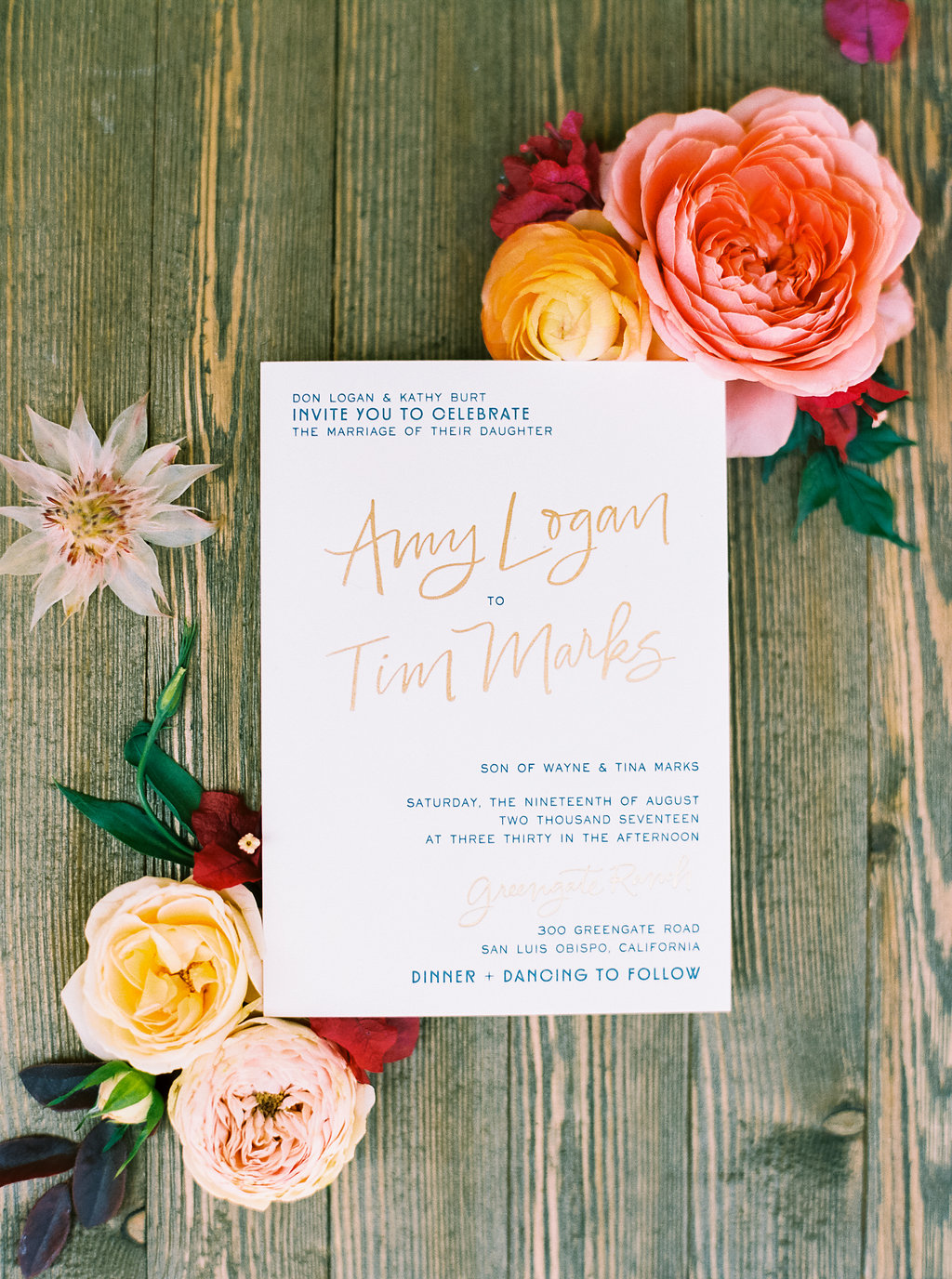 A Wedding Card of Amy Logan and Tim Marks | The Wedding Standard