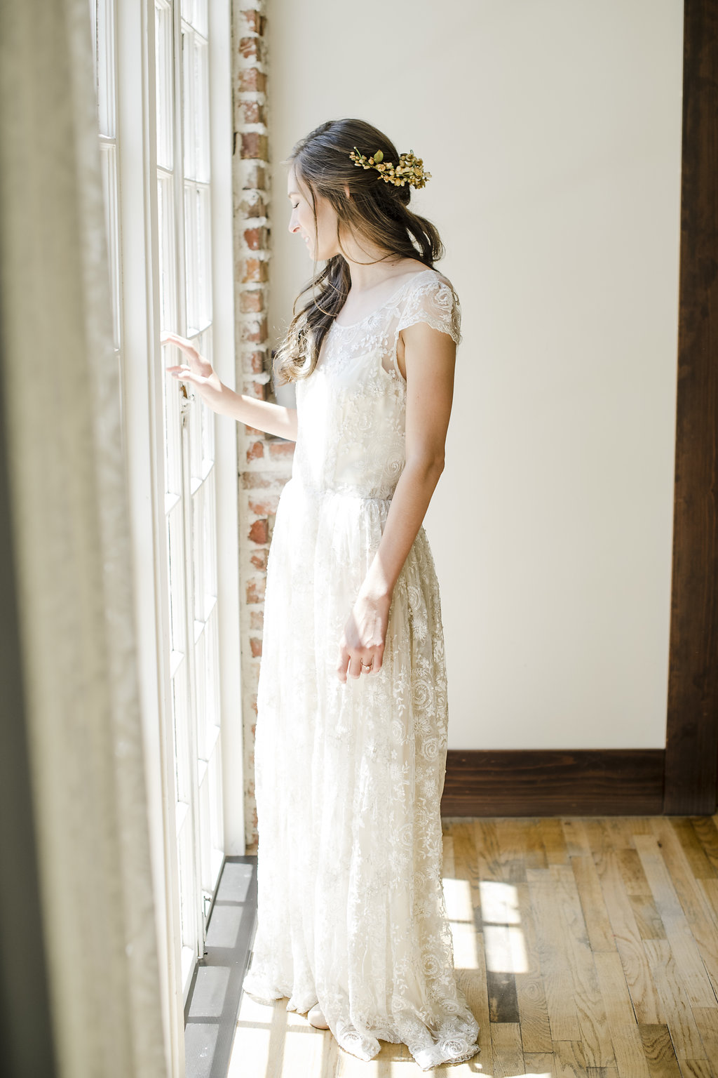 Phase Eight Maeve Ivory Sequin Lace Sleeve Trail Bridal Wedding Dress 8 to 14 