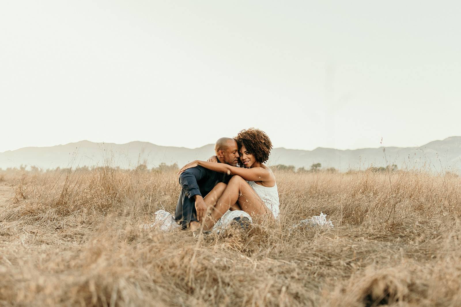 couples, field, rustic