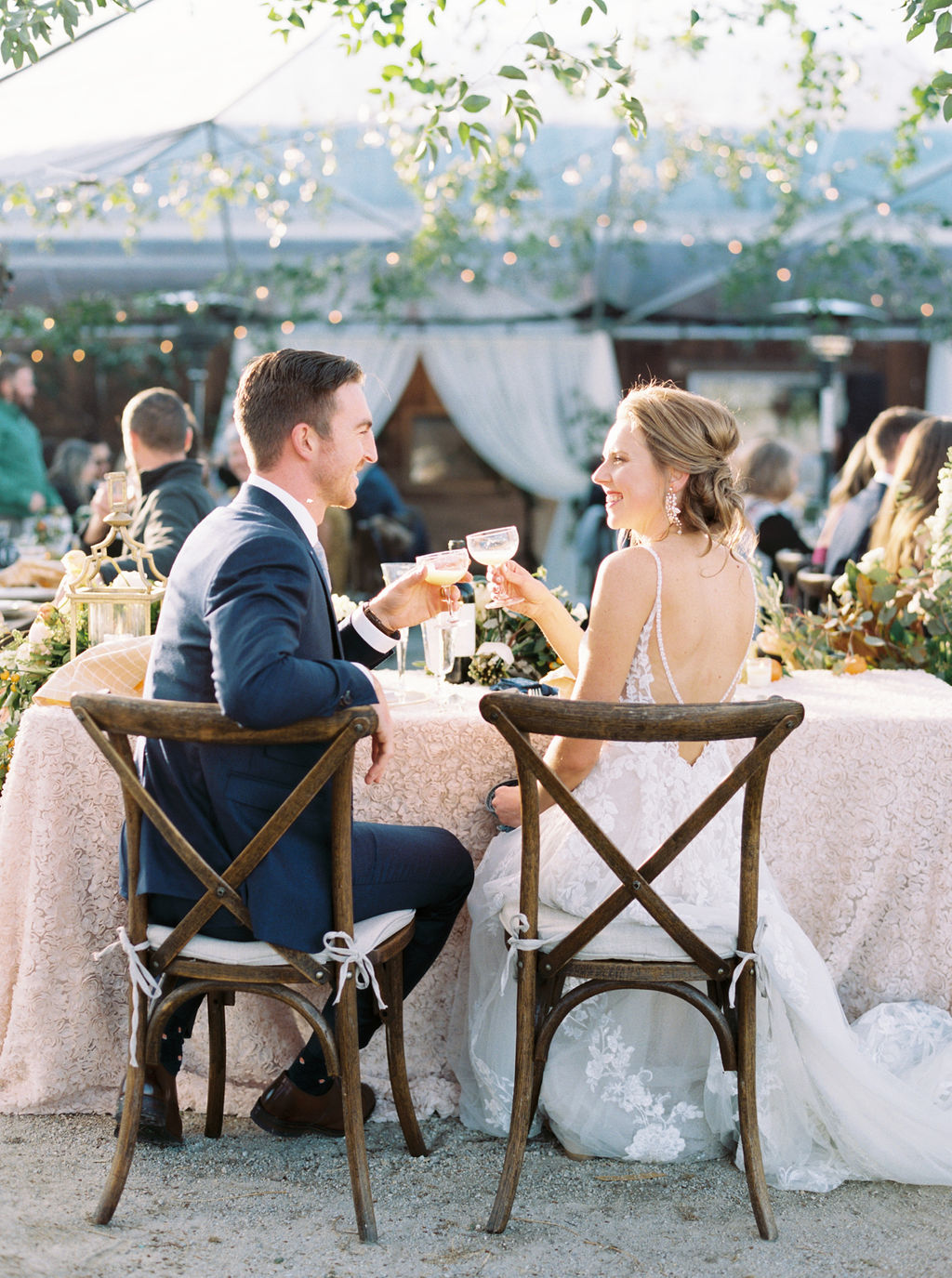 bride, groom, reception, dinner, cheers, drinks